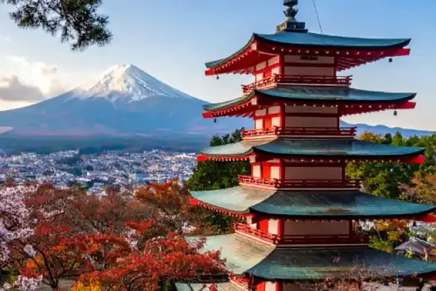 japan-mount-fuji-pagoda-autumn